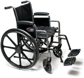 16" Traveler Wheelchair w/ Desk Arm & Elevated Footrests